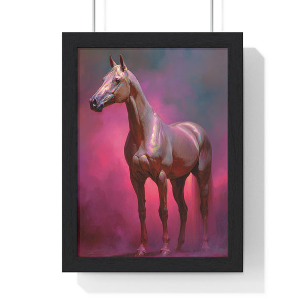 Elegant Horse Wall Art Print, Vertical Framed Poster, Equestrian Decor, Horse Lover Gift, Home Aesthetic, Animal Art
