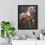 Elegant Horse Art Print, Vertical Framed Poster, Equine Wall Decor, Horse Lover Gift, Home Office Decoration, Animal Art