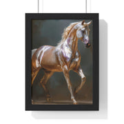 Elegant Horse Art Print, Vertical Framed Poster, Equine Wall Decor, Horse Lover Gift, Home Office Decoration, Animal Art