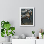 Elegant Horse Art Print, Vertical Framed Poster, Equine Decor, Home Wall Art, Gift for Horse Lovers, Contemporary Art