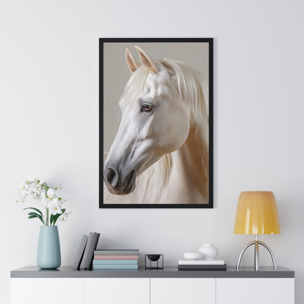 Elegant Horse Portrait Framed Art, Wall Decor, Home Decor, Equestrian Gift, Modern Wall Art