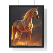 Majestic Horse Vertical Framed Poster | Horse Decor, Animal Art, Wall Art, Equestrian Gift, Nature Decor
