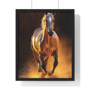 Majestic Horse Framed Poster - Equestrian Art, Horse Lover Gift, Home Decor, Animal Lover Wall Art, Rustic Style
