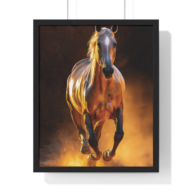 Majestic Horse Framed Poster - Equestrian Art, Horse Lover Gift, Home Decor, Animal Lover Wall Art, Rustic Style