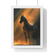 Elegant Horse Wall Art | Framed Poster for Home Decor, Equestrian Gift, Animal Lover Wall Decor, Rustic Decor, Art for Living Room