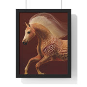 Majestic Horse Art Print, Vertical Framed Poster, Horse Decor, Equestrian Gift, Wall Art for Home, Animal Lover Decoration
