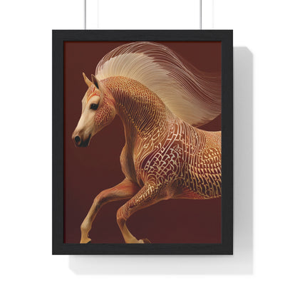 Majestic Horse Art Print, Vertical Framed Poster, Horse Decor, Equestrian Gift, Wall Art for Home, Animal Lover Decoration