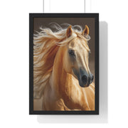 Majestic Horse Art Print - Vertical Framed Poster, Elegant Horse Decor, Nature Wall Art, Animal Lovers Gift, Home & Office Decoration