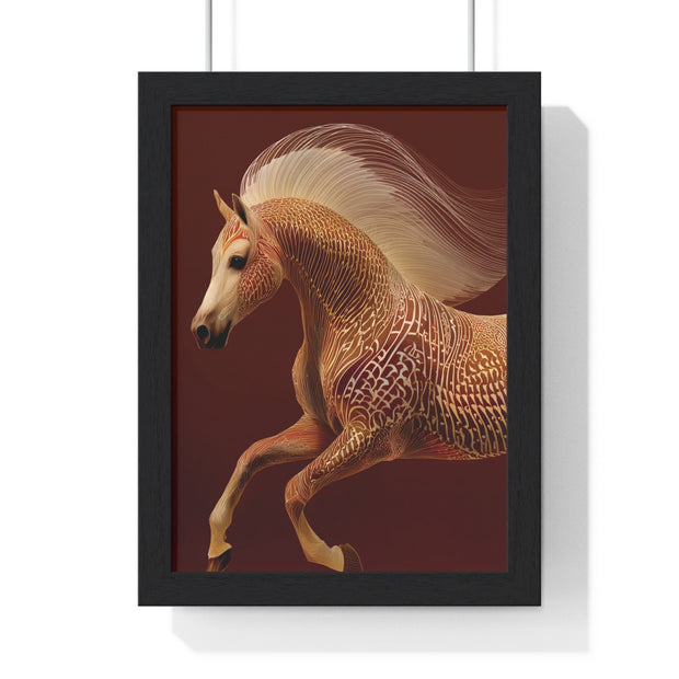 Majestic Horse Art Print, Vertical Framed Poster, Horse Decor, Equestrian Gift, Wall Art for Home, Animal Lover Decoration