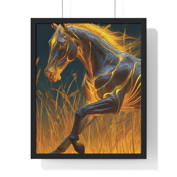 Majestic Horse Framed Art Print | Equestrian Decor, Horse Lover Gift, Wall Art for Home, Unique Horse Artwork, Animal Print