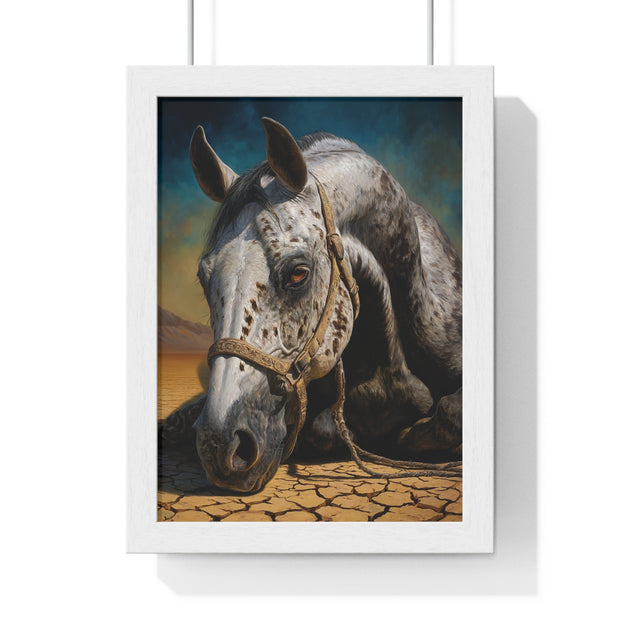Stunning Horse Art Print, Vertical Framed Poster, Equestrian Decor, Animal Lover Gift, Rustic Home Art, Western Wall Art