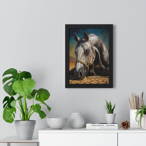 Stunning Horse Art Print, Vertical Framed Poster, Equestrian Decor, Animal Lover Gift, Rustic Home Art, Western Wall Art