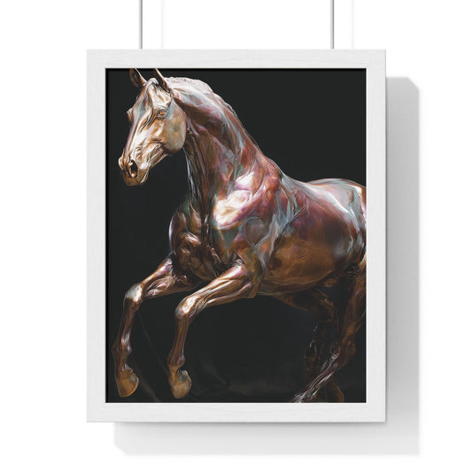 Elegant Horse Art Print, Home Decor, Equestrian Wall Art, Gift for Horse Lovers, Framed Poster Decoration