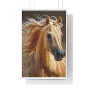 Majestic Horse Art Print - Vertical Framed Poster, Elegant Horse Decor, Nature Wall Art, Animal Lovers Gift, Home & Office Decoration