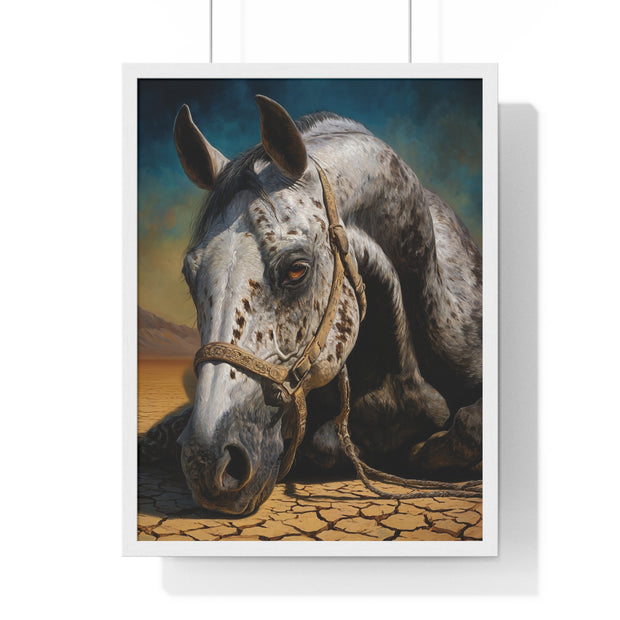Stunning Horse Art Print, Vertical Framed Poster, Equestrian Decor, Animal Lover Gift, Rustic Home Art, Western Wall Art
