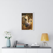 Horse Love Vertical Framed Poster, Equine Wall Art, Farmhouse Decor, Gift for Horse Lovers, Equestrian Home Decor