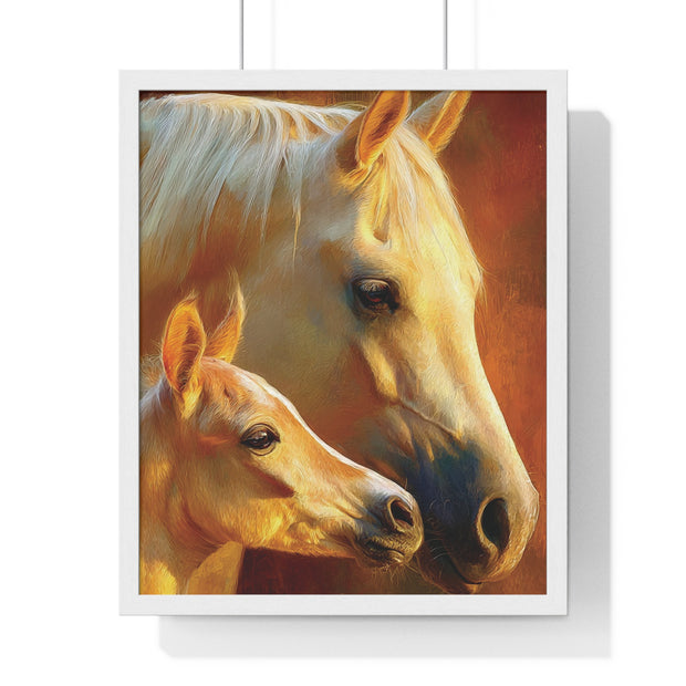 Elegant Horse Art Print, Framed Horse Poster, Equine Wall Decor, Animal Lover Gift, Cozy Home Decoration