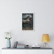 Elegant Horse Art Print, Vertical Framed Poster, Equine Decor, Home Wall Art, Gift for Horse Lovers, Contemporary Art
