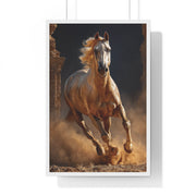 Stunning Horse Vertical Framed Poster, Home Décor, Equestrian Art, Gift for Horse Lovers, Inspirational Wall Art, Rustic Interior