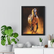Majestic Horse Framed Poster - Equestrian Art, Horse Lover Gift, Home Decor, Animal Lover Wall Art, Rustic Style