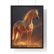 Majestic Horse Vertical Framed Poster | Horse Decor, Animal Art, Wall Art, Equestrian Gift, Nature Decor