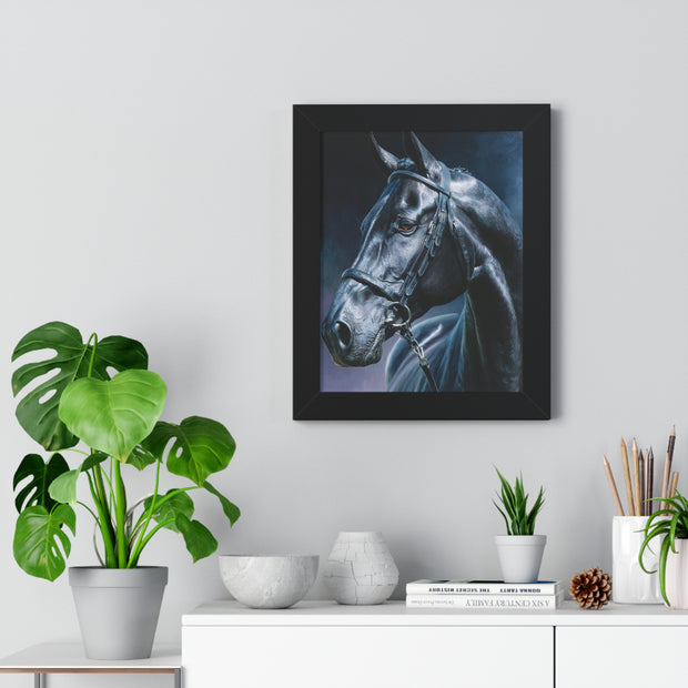Elegant Horse Art Framed Vertical Poster | Horse Lover Gift, Home Decor, Animal Wall Art, Equestrian Decor, Unique Art Piece