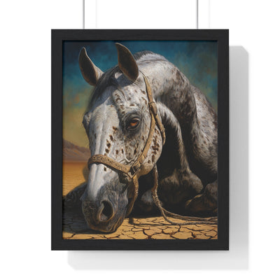 Stunning Horse Art Print, Vertical Framed Poster, Equestrian Decor, Animal Lover Gift, Rustic Home Art, Western Wall Art