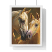 Horse Love Vertical Framed Poster, Equine Wall Art, Farmhouse Decor, Gift for Horse Lovers, Equestrian Home Decor