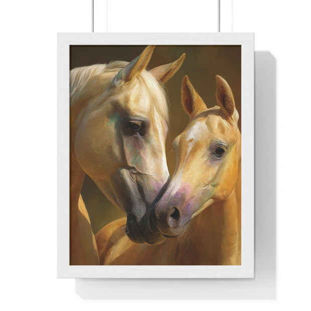 Horse Love Vertical Framed Poster, Equine Wall Art, Farmhouse Decor, Gift for Horse Lovers, Equestrian Home Decor