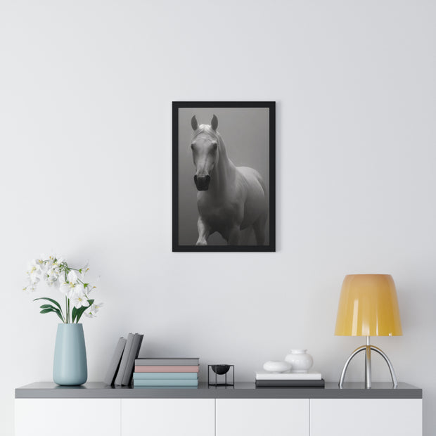 Elegant Equine Wall Art Decor, Black and White Horse Poster, Modern Home Decoration, Animal Lover Gift, Equine Photography Print