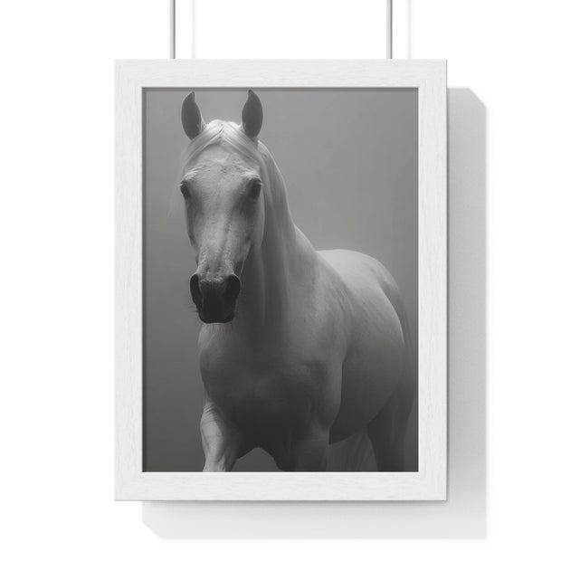 Elegant Equine Wall Art Decor, Black and White Horse Poster, Modern Home Decoration, Animal Lover Gift, Equine Photography Print