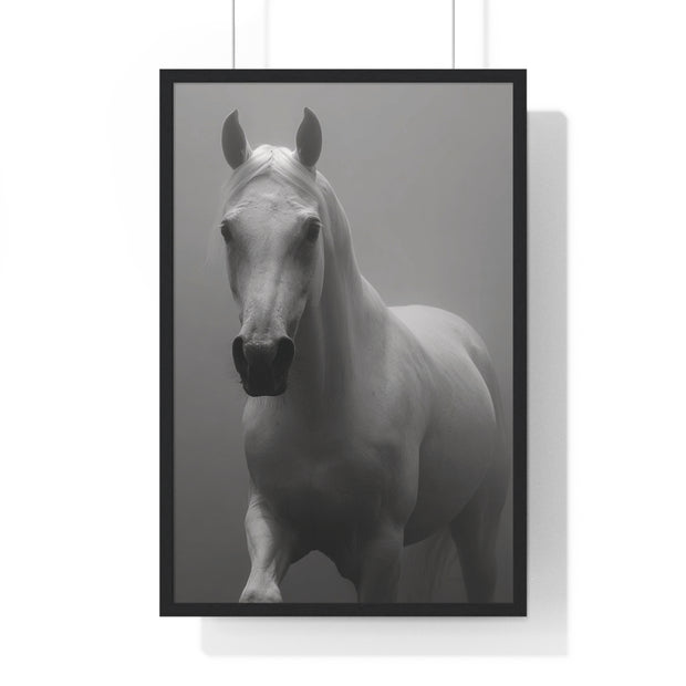 Elegant Equine Wall Art Decor, Black and White Horse Poster, Modern Home Decoration, Animal Lover Gift, Equine Photography Print