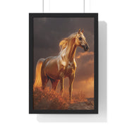 Majestic Horse Vertical Framed Poster | Equestrian Art | Home Decor | Art Print for Horse Lovers | Gift for Animal Enthusiasts