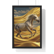 Majestic Horse Framed Poster - Equine Wall Art, Home Decor, Gift for Horse Lovers, Equestrian Art, Nature Inspired Decoration