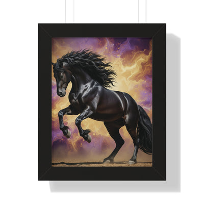 Majestic Horse Framed Vertical Poster, Horse Wall Art, Equestrian Decor, Horse Lover Gift, Unique Home Decor