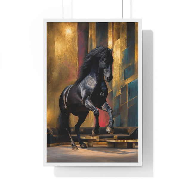 Elegant Horse Art Print, Framed Wall Decor, Equine Painting, Home Office Decor, Animal Lover Gift, Birthday, Anniversary, Christmas