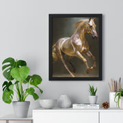 Elegant Horse Art Print, Horse Lover Gift, Wall Decor for Equestrians, Inspirational Home Art, Vertical Framed Horse Poster