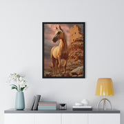Majestic Horse Wall Art Print, Framed Nature Poster, Home Decor, Equestrian Gift, Western Wall Art