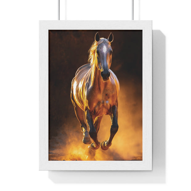 Majestic Horse Framed Poster - Equestrian Art, Horse Lover Gift, Home Decor, Animal Lover Wall Art, Rustic Style