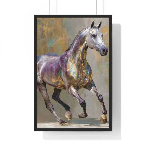 Equine Art Vertical Framed Poster, Horse Wall Decor, Equestrian Gift, Interior Design Accent, Equine Enthusiast Home Decor
