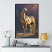 Elegant Horse Vertical Framed Poster, Equine Art, Horse Lover Gift, Home Decor, Equestrian Wall Art, Nature Inspired Décor