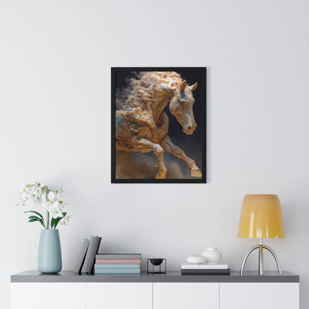 Stunning Horse Art Print, Vertical Framed Poster, Home Decor, Equestrian Gift, Wall Art