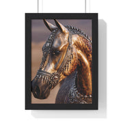 Horse Portrait Wall Art, Elegant Horse Framed Print, Equestrian Home Decor, Animal Lover Gift, Rustic Farmhouse Decor