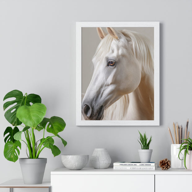 Elegant Horse Portrait Framed Art, Wall Decor, Home Decor, Equestrian Gift, Modern Wall Art