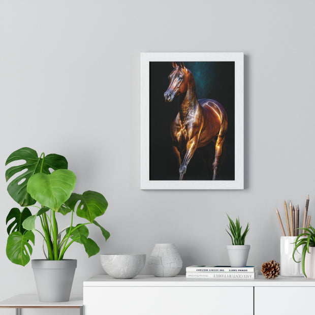 Equine Masterpiece Framed Art Print, Horse Wall Decor, Equestrian Gift, Home Office Art, Equine Enthusiast Decoration