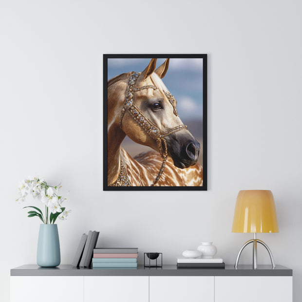 Elegant Horse Portrait Framed Poster, Wall Art Decor, Equestrian Gift, Home Decoration, Living Room Art, Animal Lover's Gift