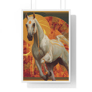 Majestic Horse Art Print, Vertical Framed Poster for Horse Lovers, Equine Wall Decor, Equestrian Gifts, Nature-Inspired Home Art