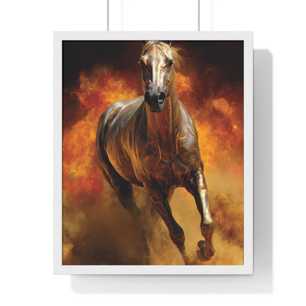 Majestic Horse Framed Poster | Wall Art for Animal Lovers, Equestrian Home Decor, Gift for Horse Enthusiasts, Motivational Art, Equine Decor