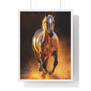 Majestic Horse Framed Poster - Equestrian Art, Horse Lover Gift, Home Decor, Animal Lover Wall Art, Rustic Style