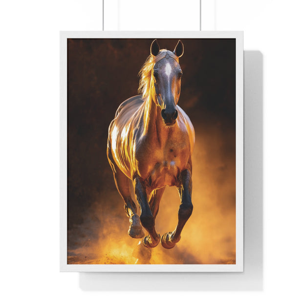 Majestic Horse Framed Poster - Equestrian Art, Horse Lover Gift, Home Decor, Animal Lover Wall Art, Rustic Style